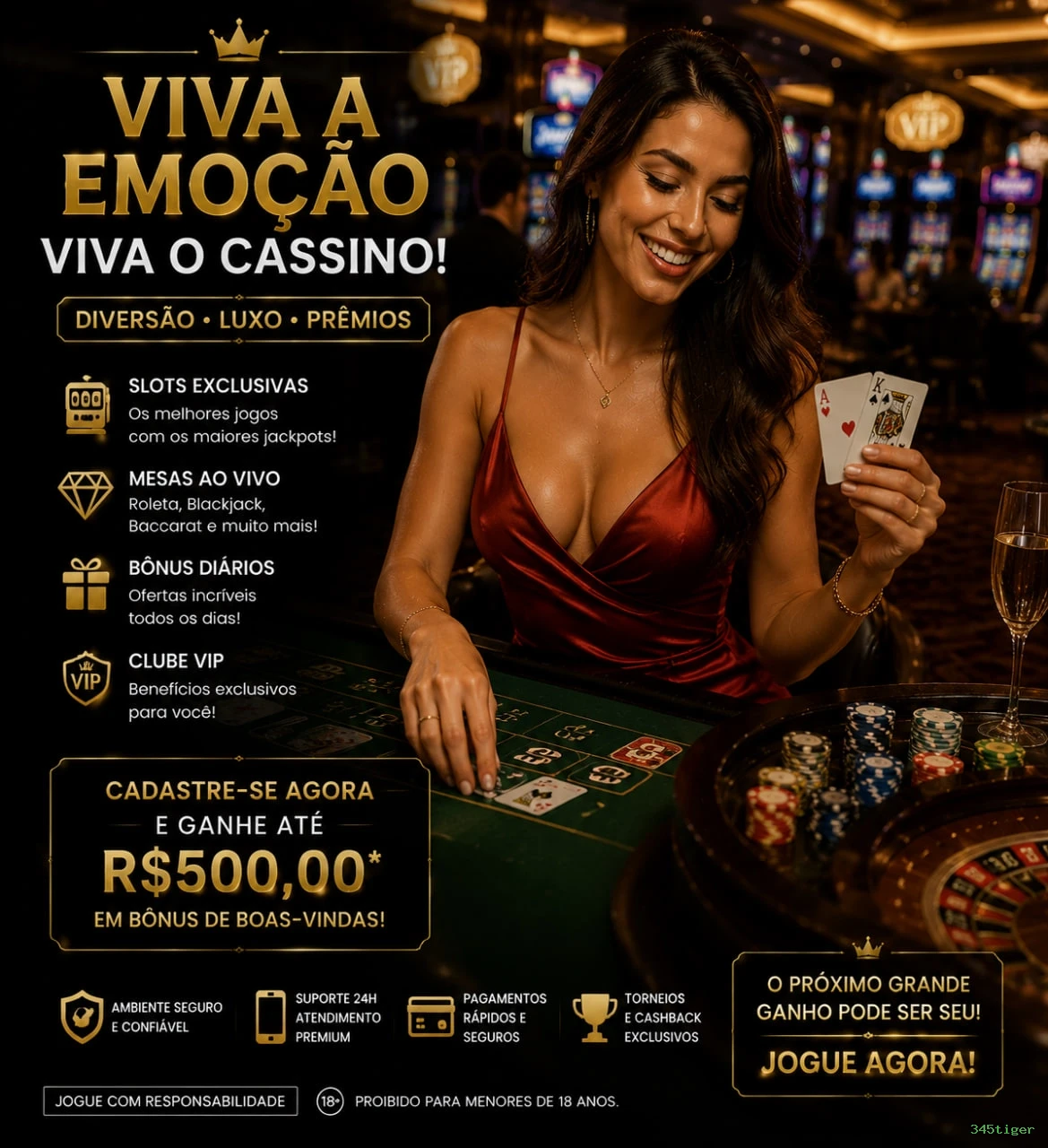 Plataforma completa da 345tiger com todos os jogos